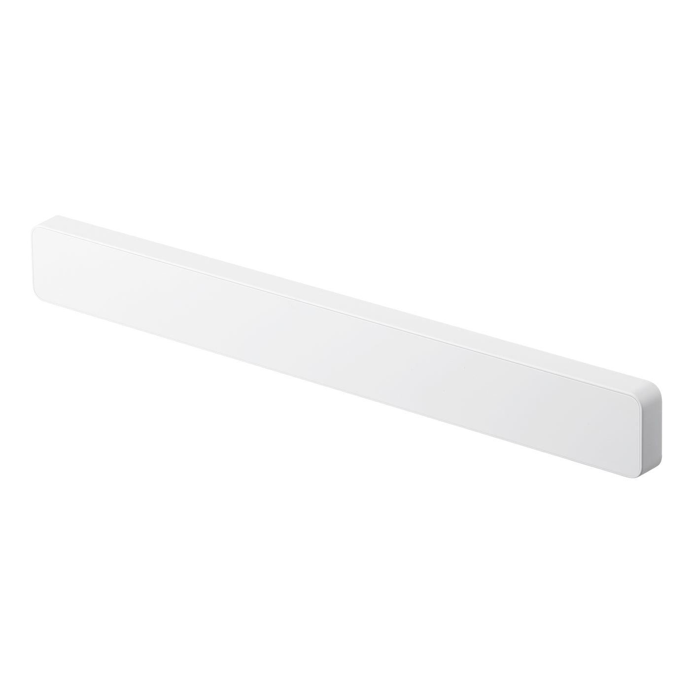 Minimalistisk hvit knivholder i metall.