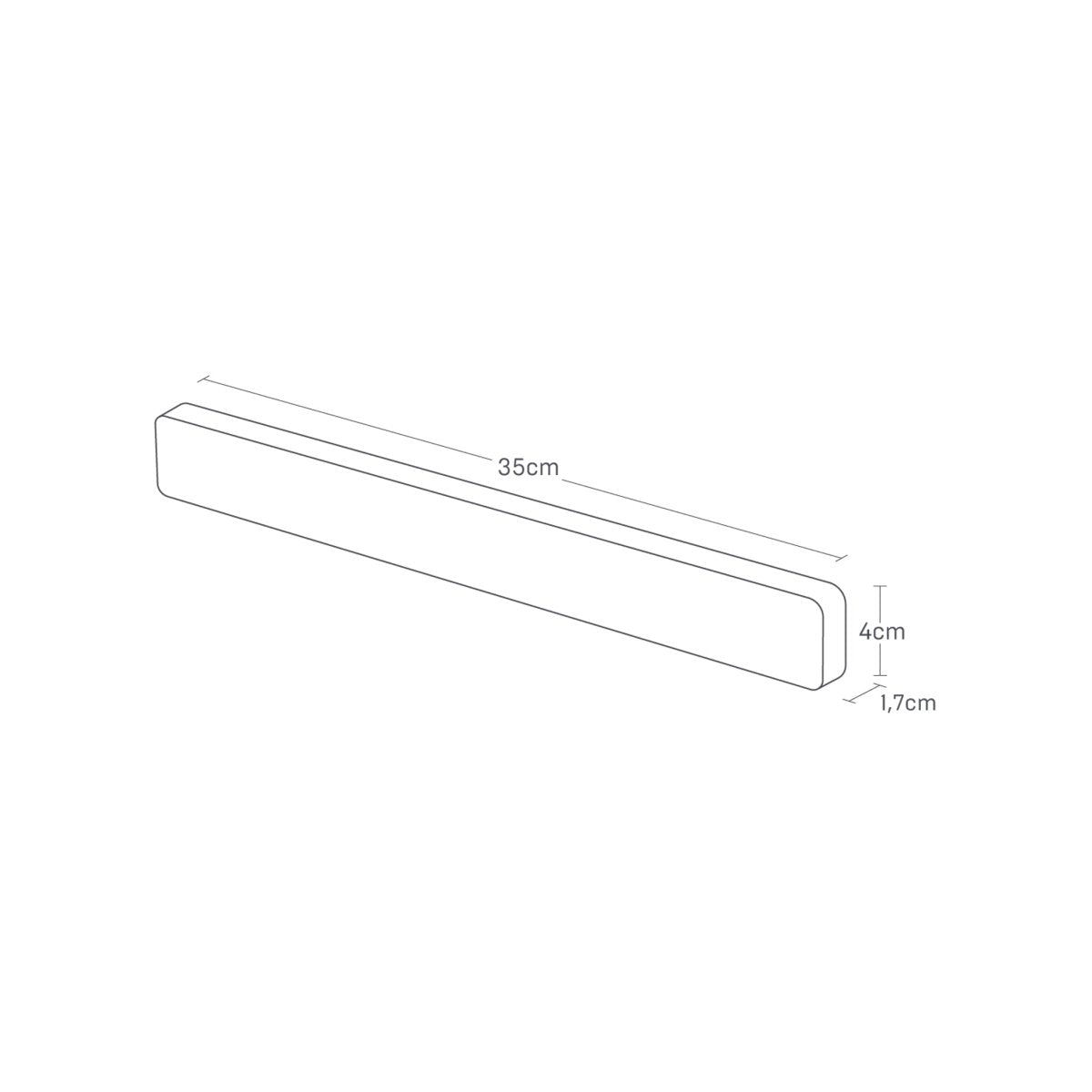 Magnetisk knivholder sort - Lindas Dekor