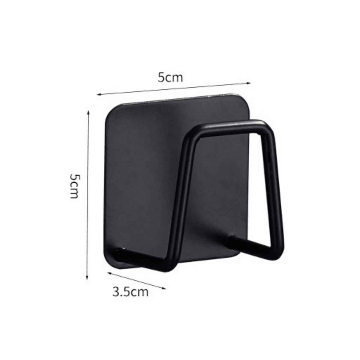 Knagg med målene 5 × 5 × 3,5 cm – ideell for oppheng av svamp eller børste i vask.