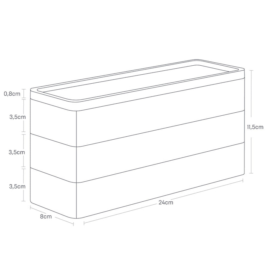 Kompakt og moderne oppbevaringsløsning til hjemmet.