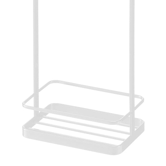 Multifunksjonelt stativ for ryddig og strukturert oppbevaring.