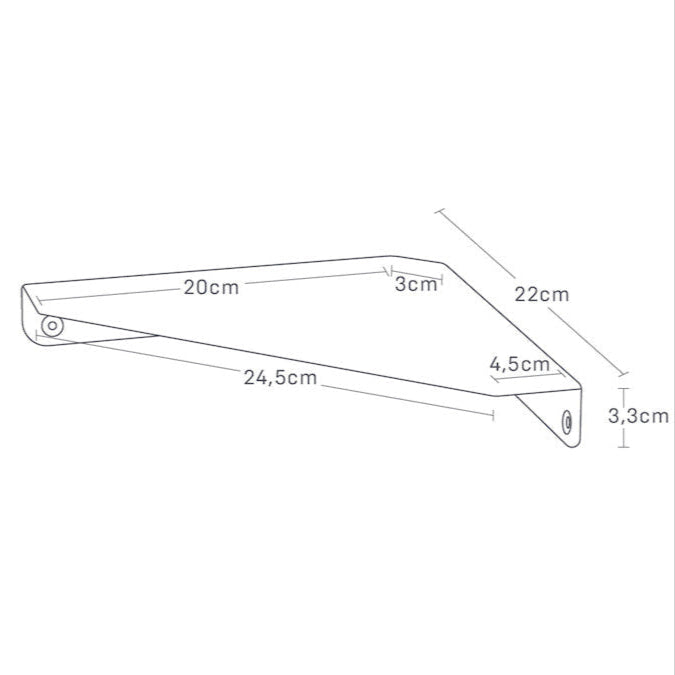 Plassbesparende oppbevaring i hjørnet av rommet.