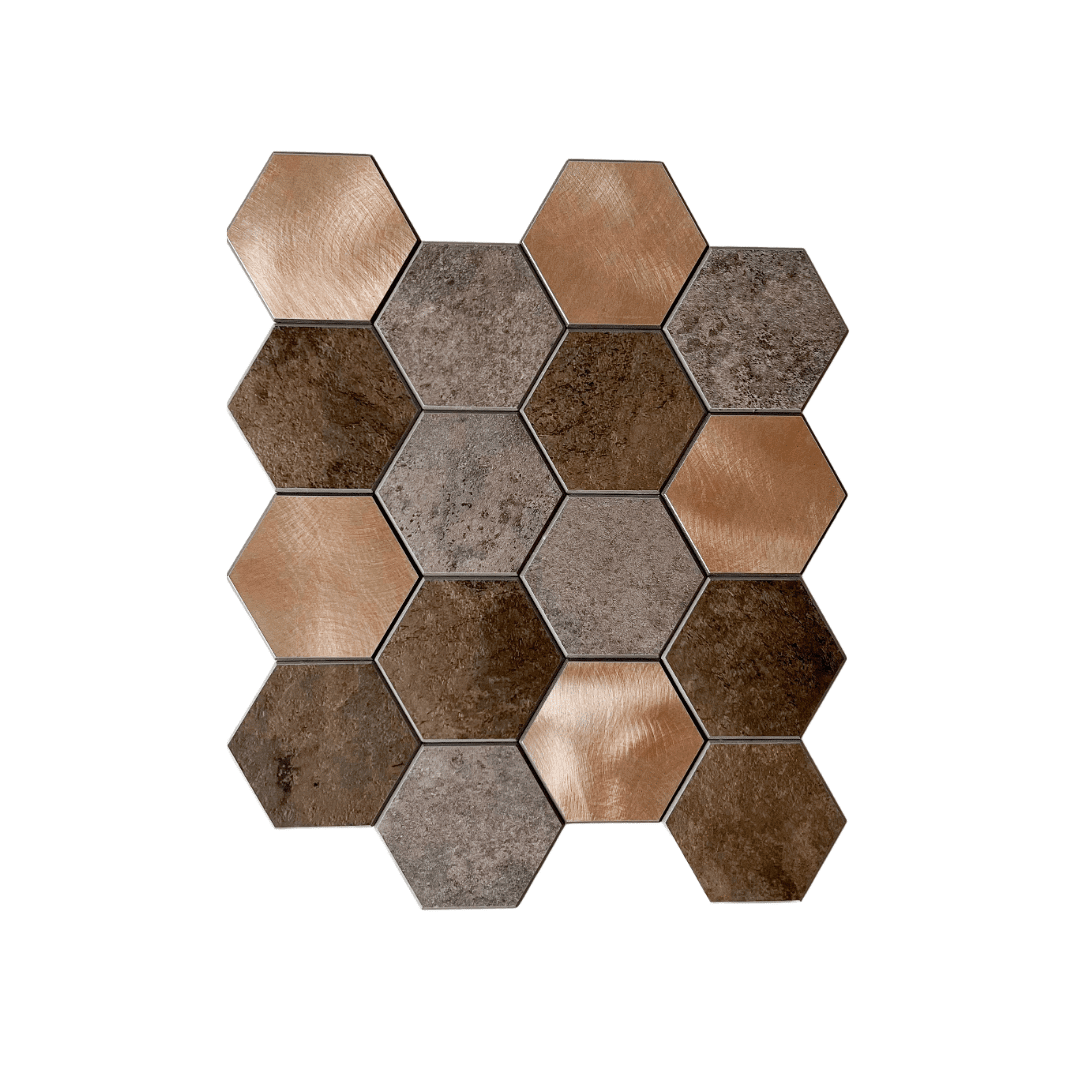 Vareprøve: Bente hexagon selvklebende veggfliser - Lindas Dekor