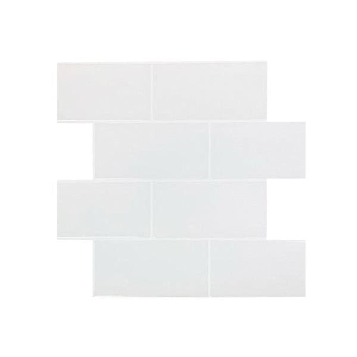 Subway hvit selvklebende veggfliser passer perfekt til fornyelse av vegger på kjøkken, stue eller baderom.