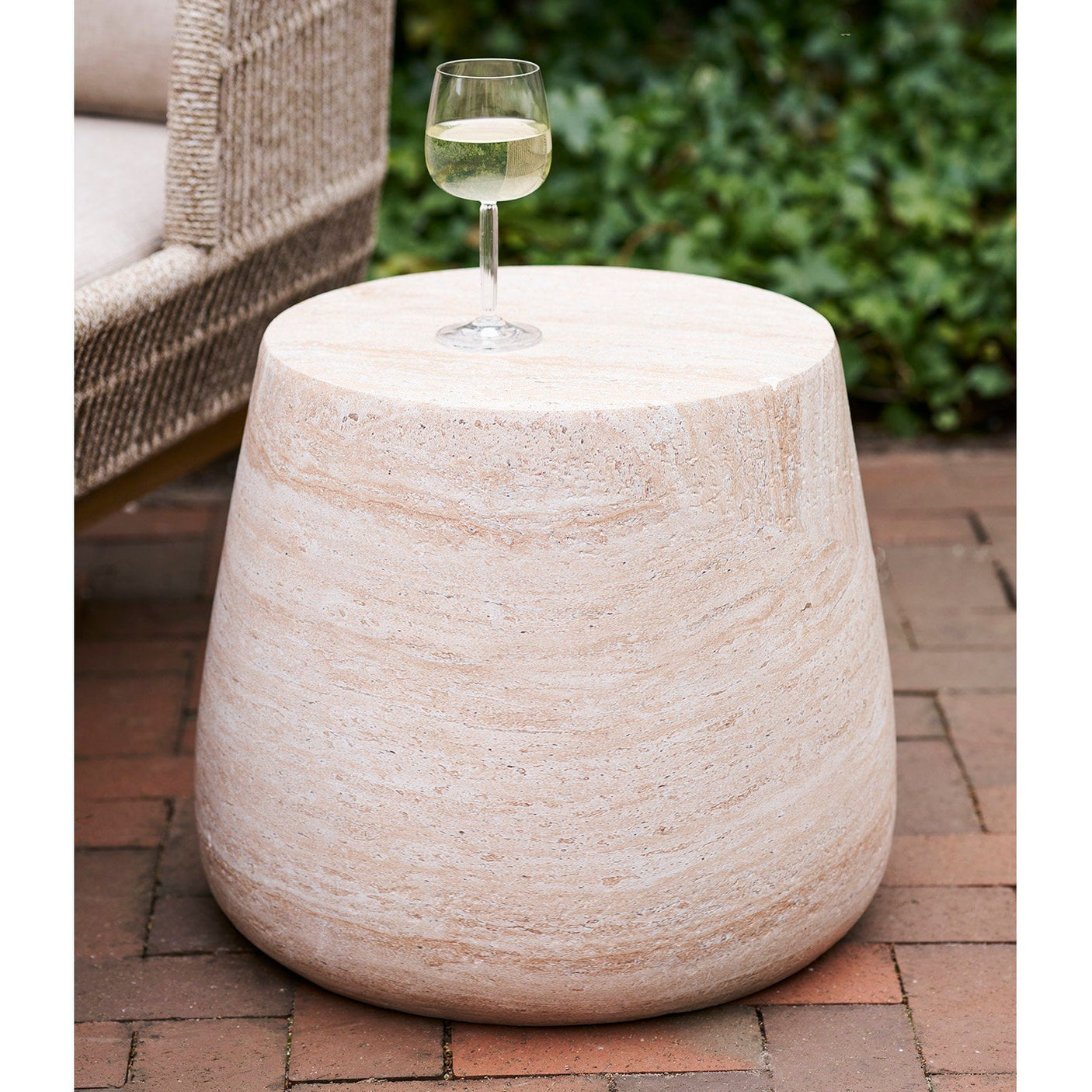 Bonn sidebord fiberclay natur ø47,5 cm