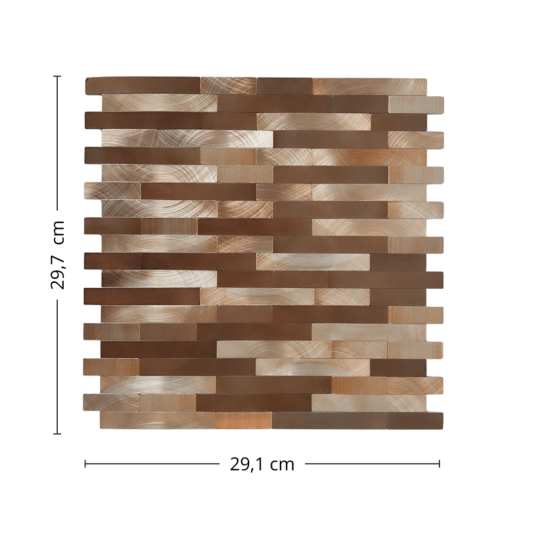 Selvklebende bronseflis med stavmønster