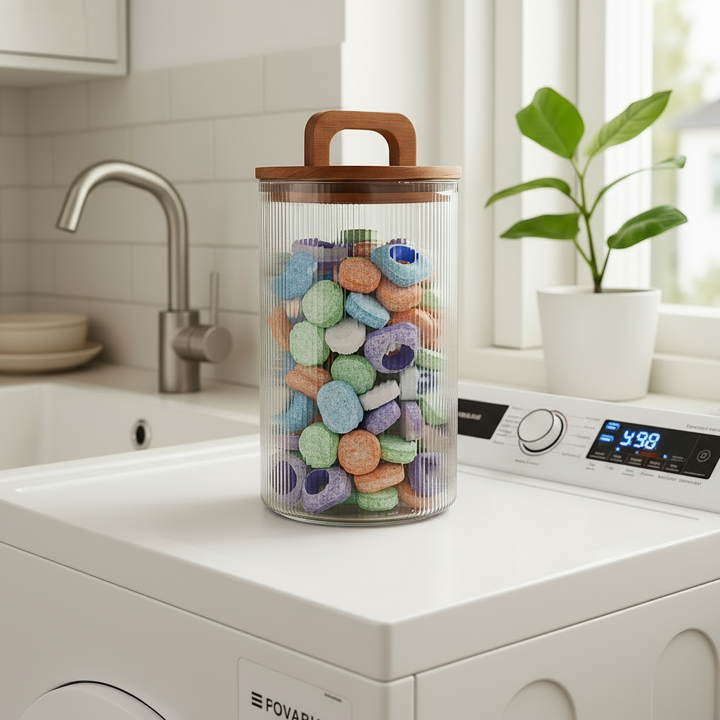 Glassboks med trelokk – 10×23 cm, 1,3 liter