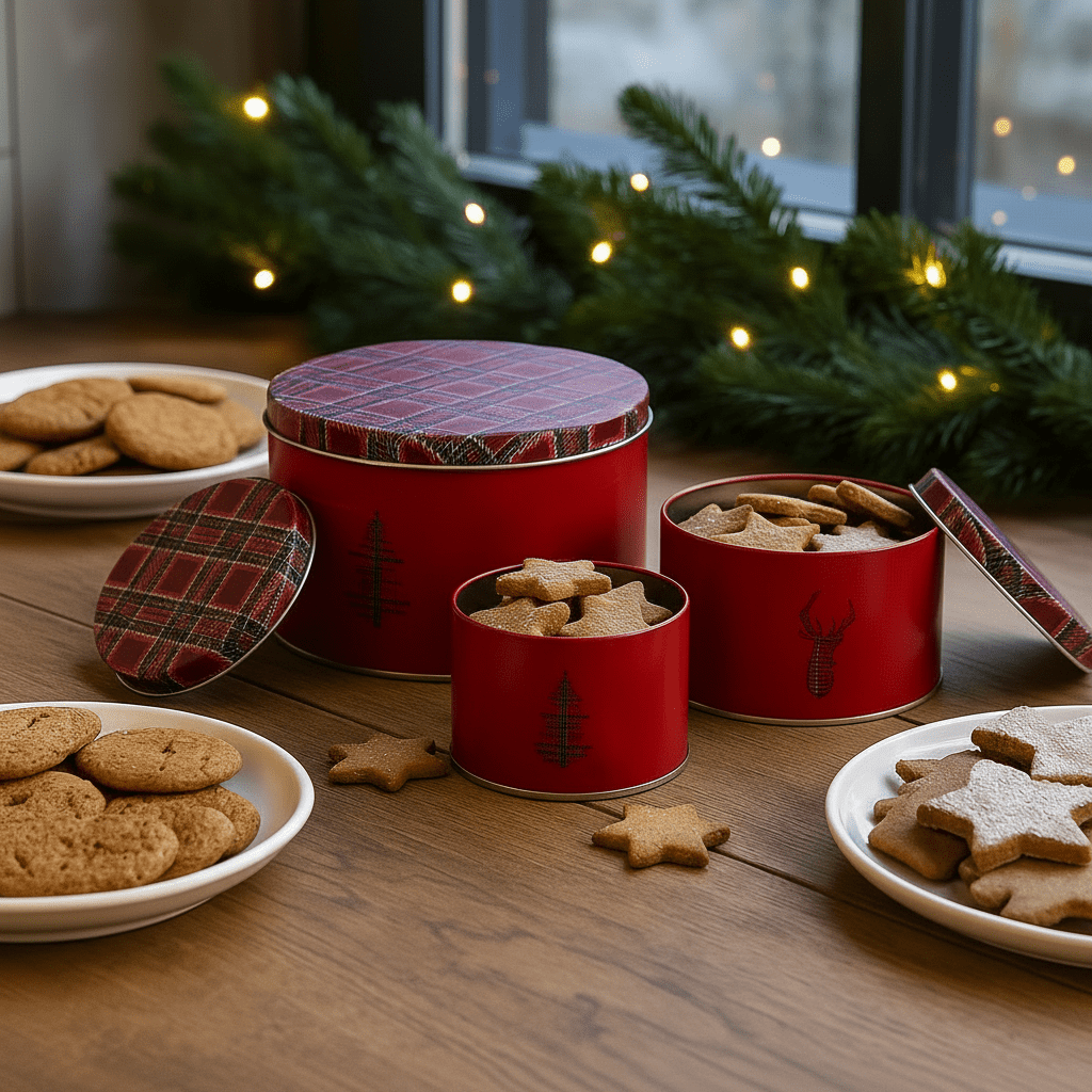 3 - pk Kakebokser med julemotiv - Lindas Dekor