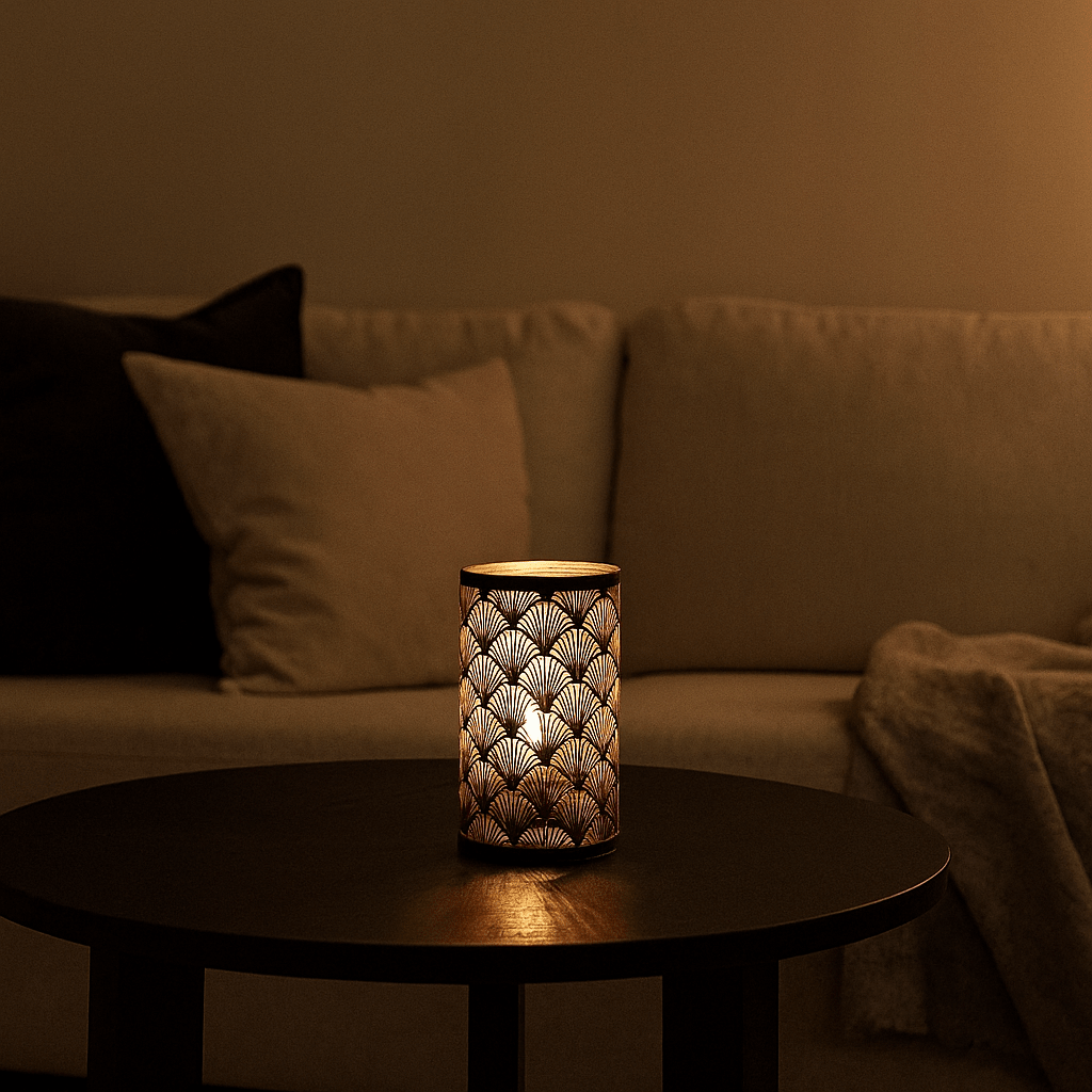 Nata LED lyslykt skjell - Lindas Dekor
