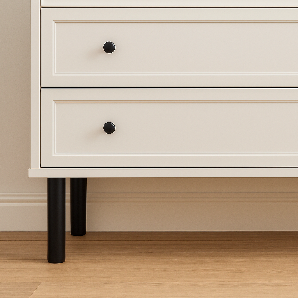 Klassisk møbelben, sort tre