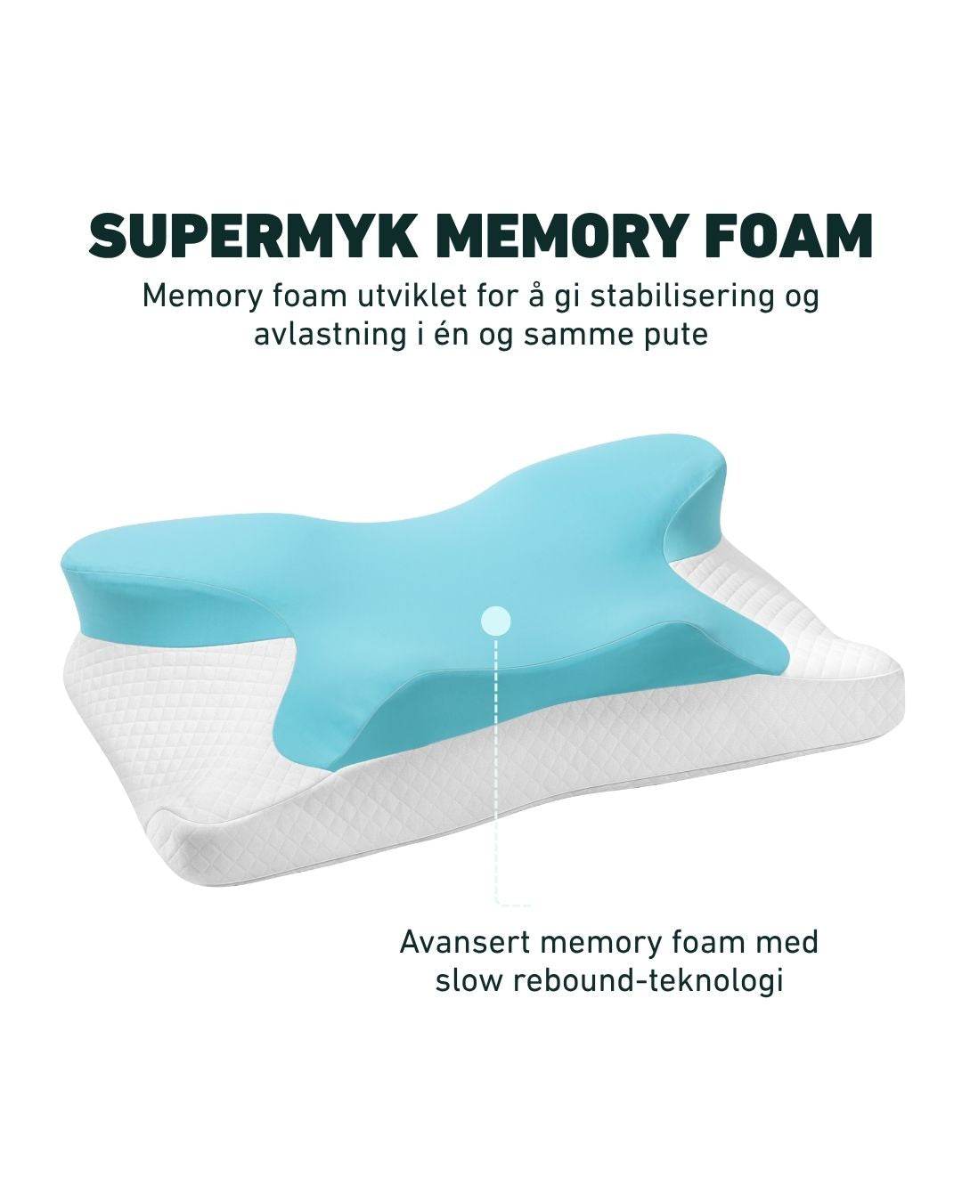 Supermyk memory foam. avansert memory foam med slow rebound-teknologi