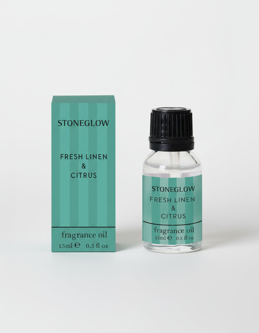 Stoneglow fresh linen & citrus duftolje til aromadiffuser