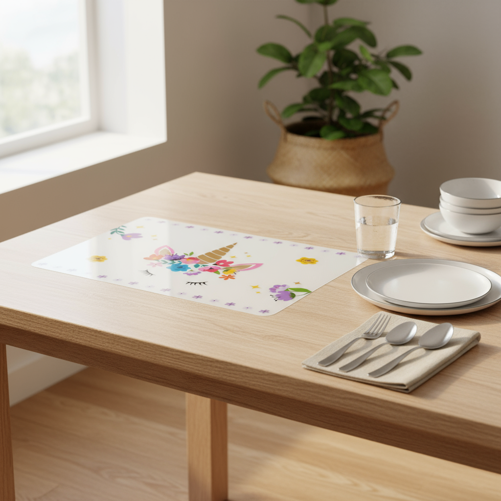 Bordbrikke Enhjørning transparent