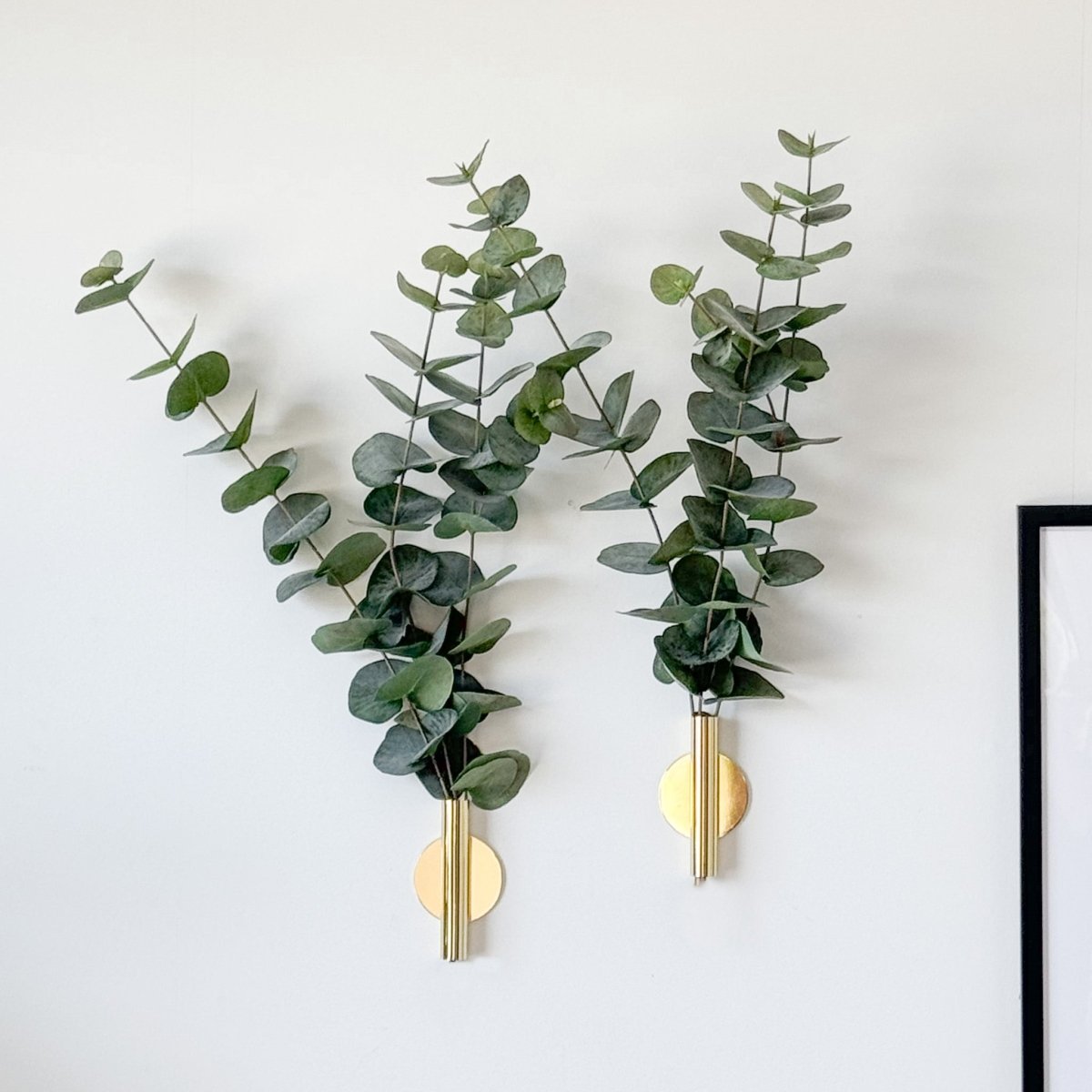Eucalyptus & Manhattan veggvase, gull - Lindas Dekor