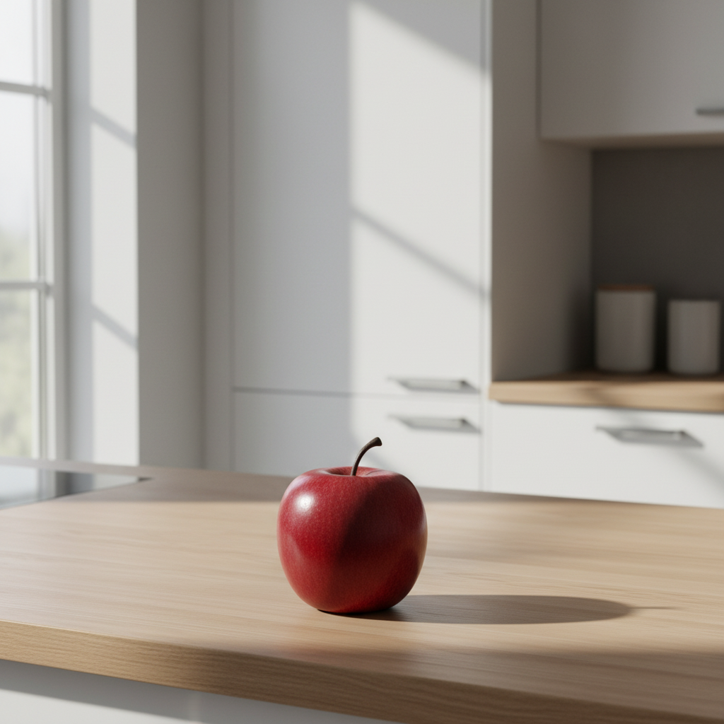 Mr. Plant Eple detalj - kunstig eple med autentisk overflate og naturlige fargenyanser