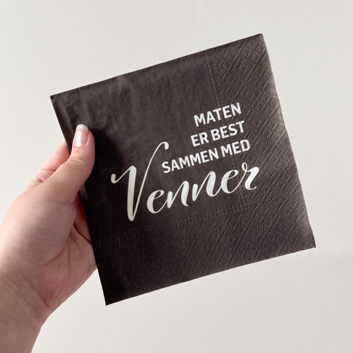 20 - pk Servietter Maten er best med venner - Lindas Dekor
