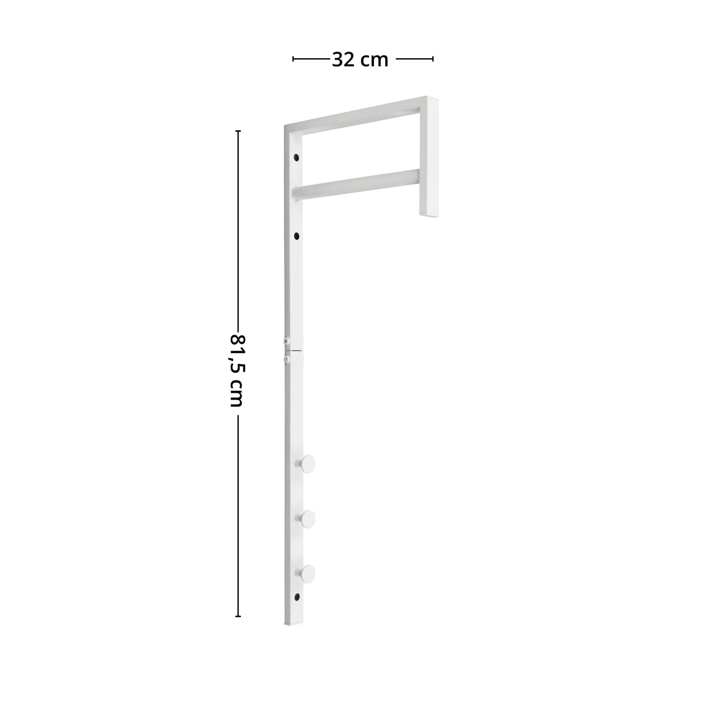House Nordic trento hvit klesstativ er både plassbesparende og diskret i sitt design.