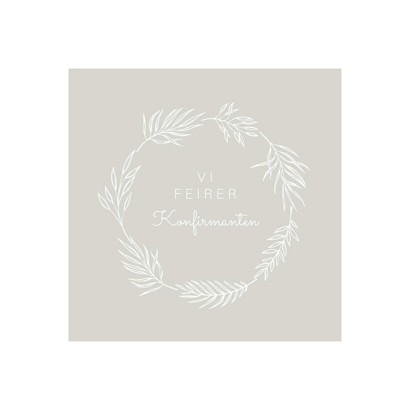 Borddekking i nordisk stil med beige serviett, keramiske tallerkener og bestikk i stål.