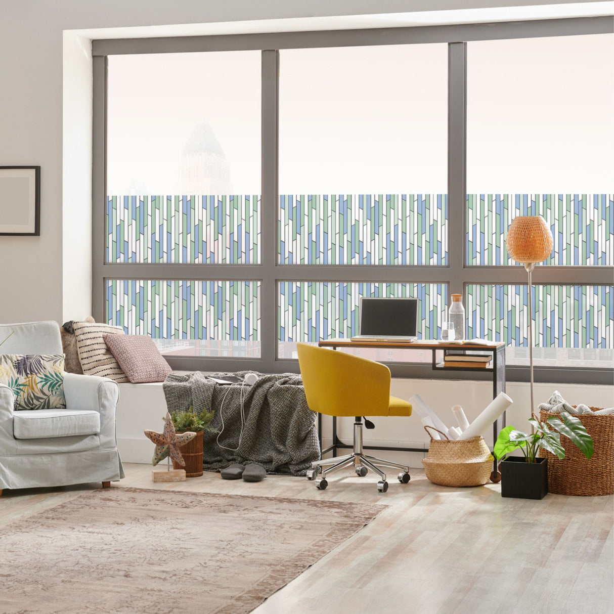 Static Vitrail vareprøve viser realistisk fargegjengivelse og struktur.