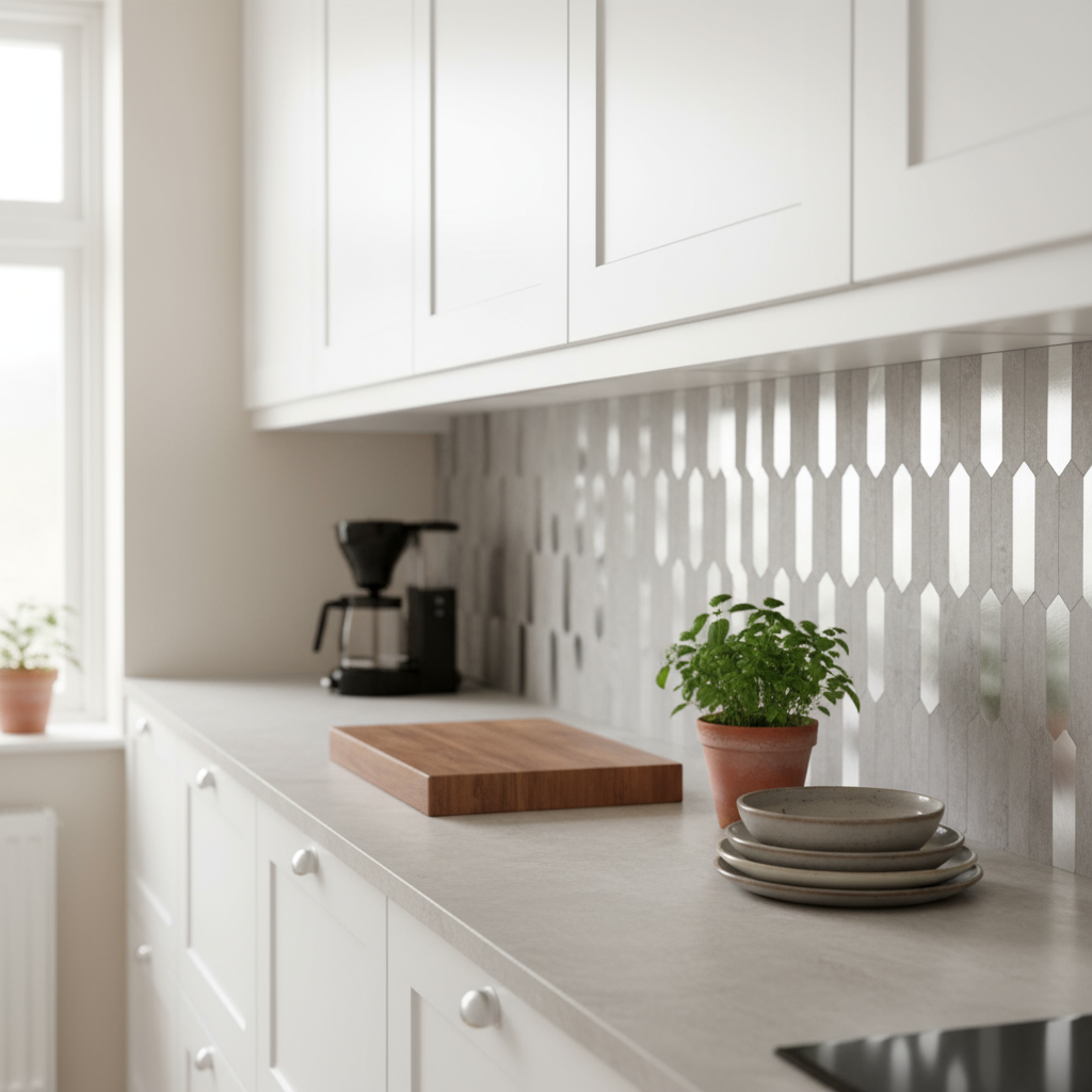 Stein lys grå hexagon selvklebende veggfliser