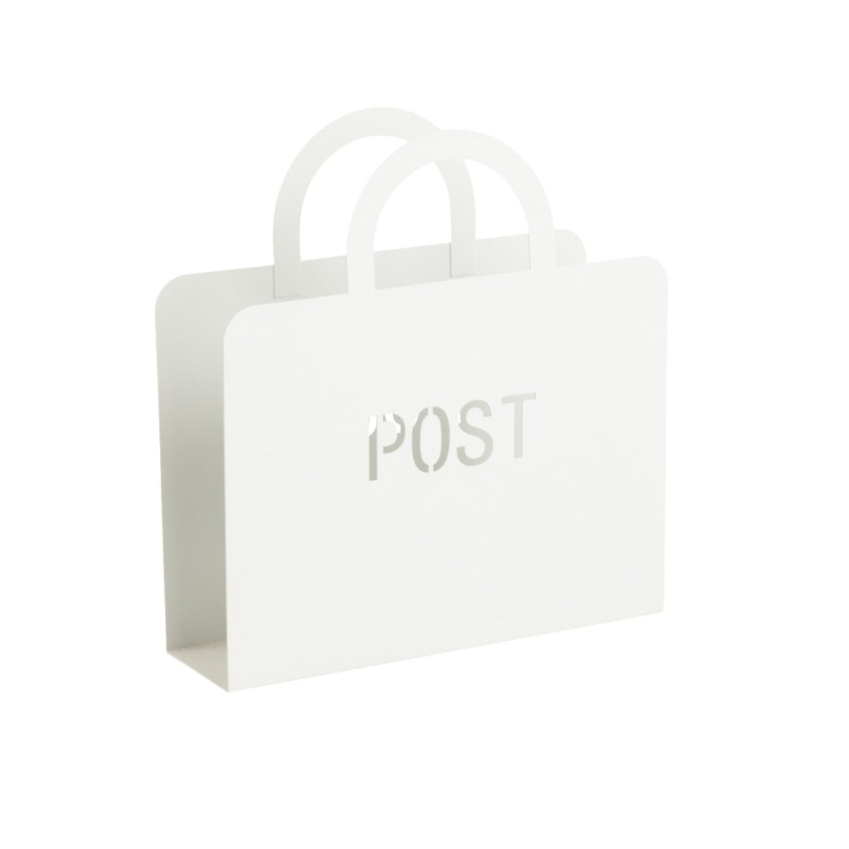 Dekorativ oppbevaringskurv til brevpost hvit - Lindas Dekor