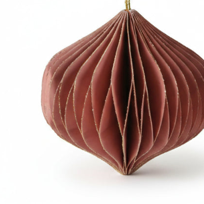 julepynt brun papir ornament med glitrende detaljer