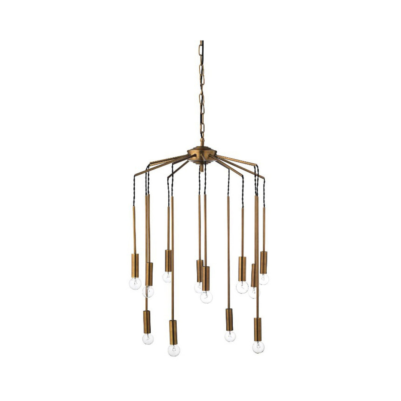 moderne klaseformet lampe i gull metall