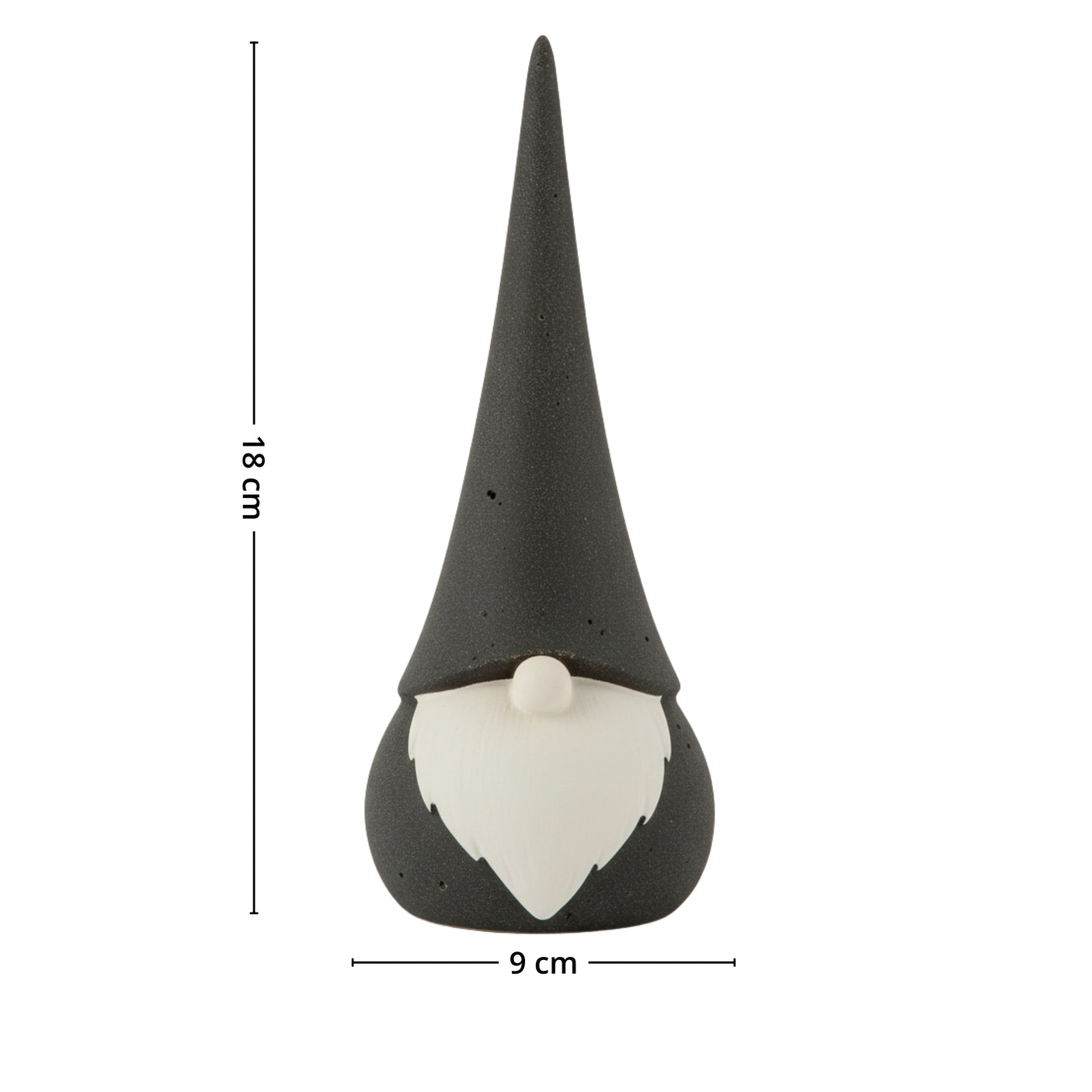 Keramikk nisse sort stor