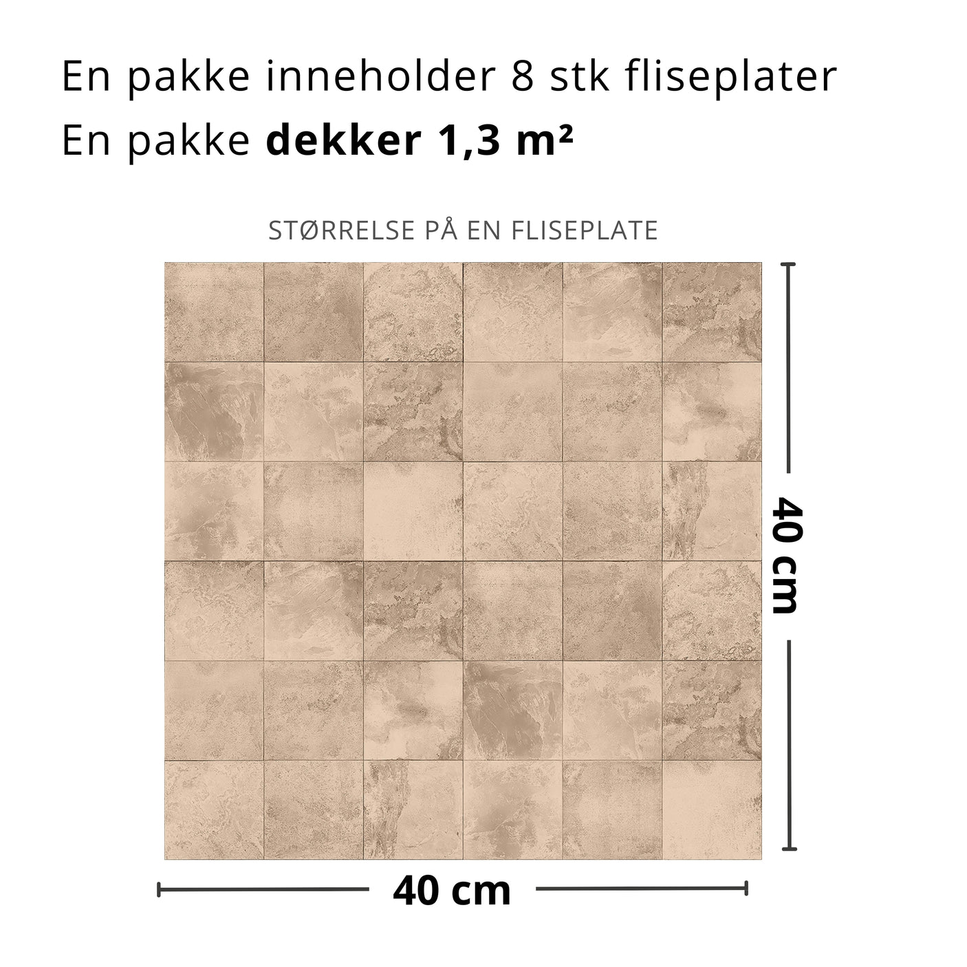 Bodø sand selvklebende fliser
