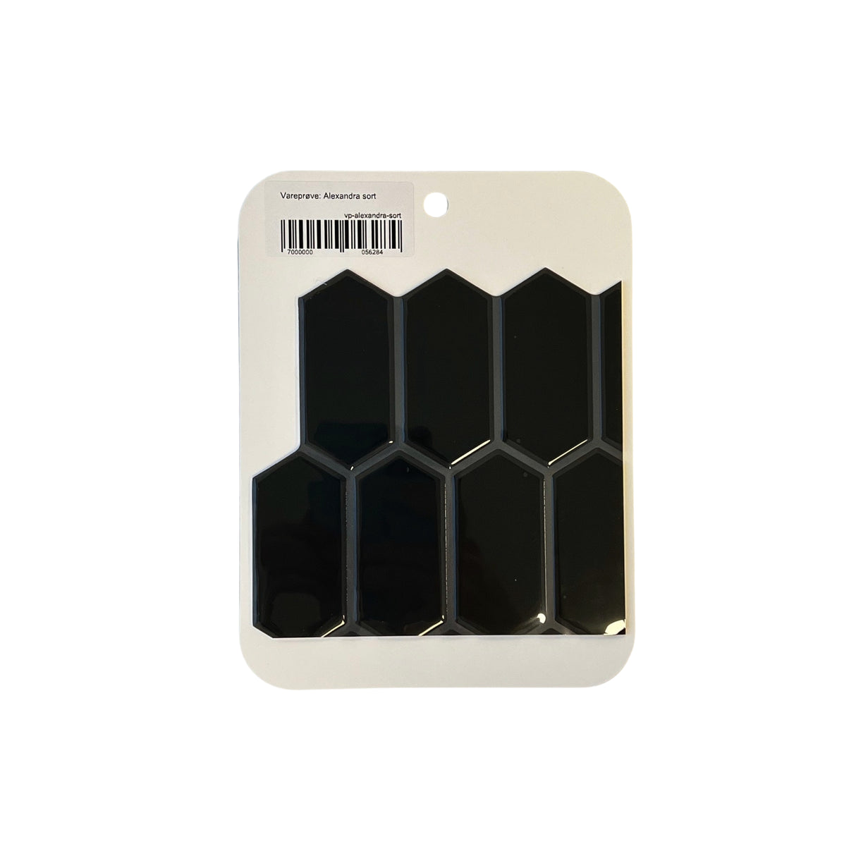 Vareprøve: Alexandra sort selvklebende veggfliser