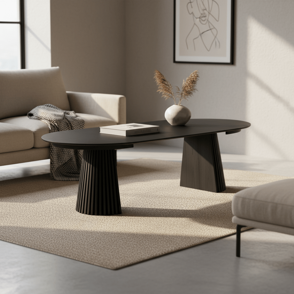 Osaka spisebord sort eikefiner 120–240 cm - Lindas Dekor Spisebord