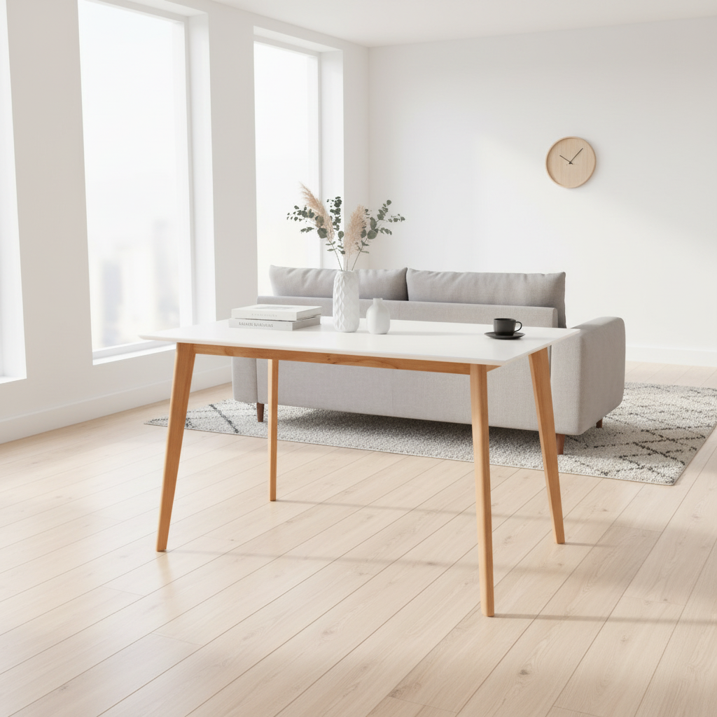 Vojens spisebord hvit natur 120 cm