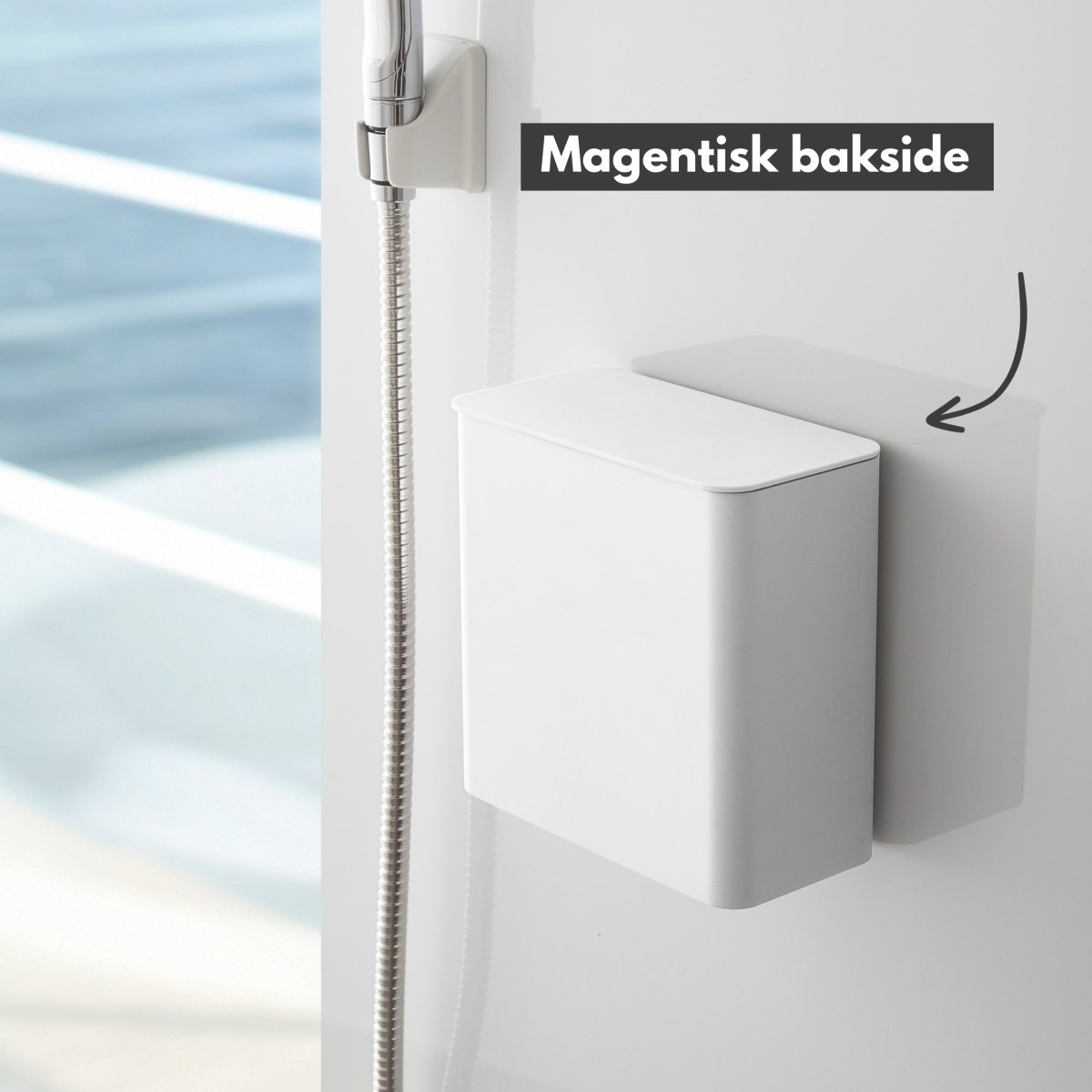 Magnetisk boks med lokk hvit - Lindas Dekor