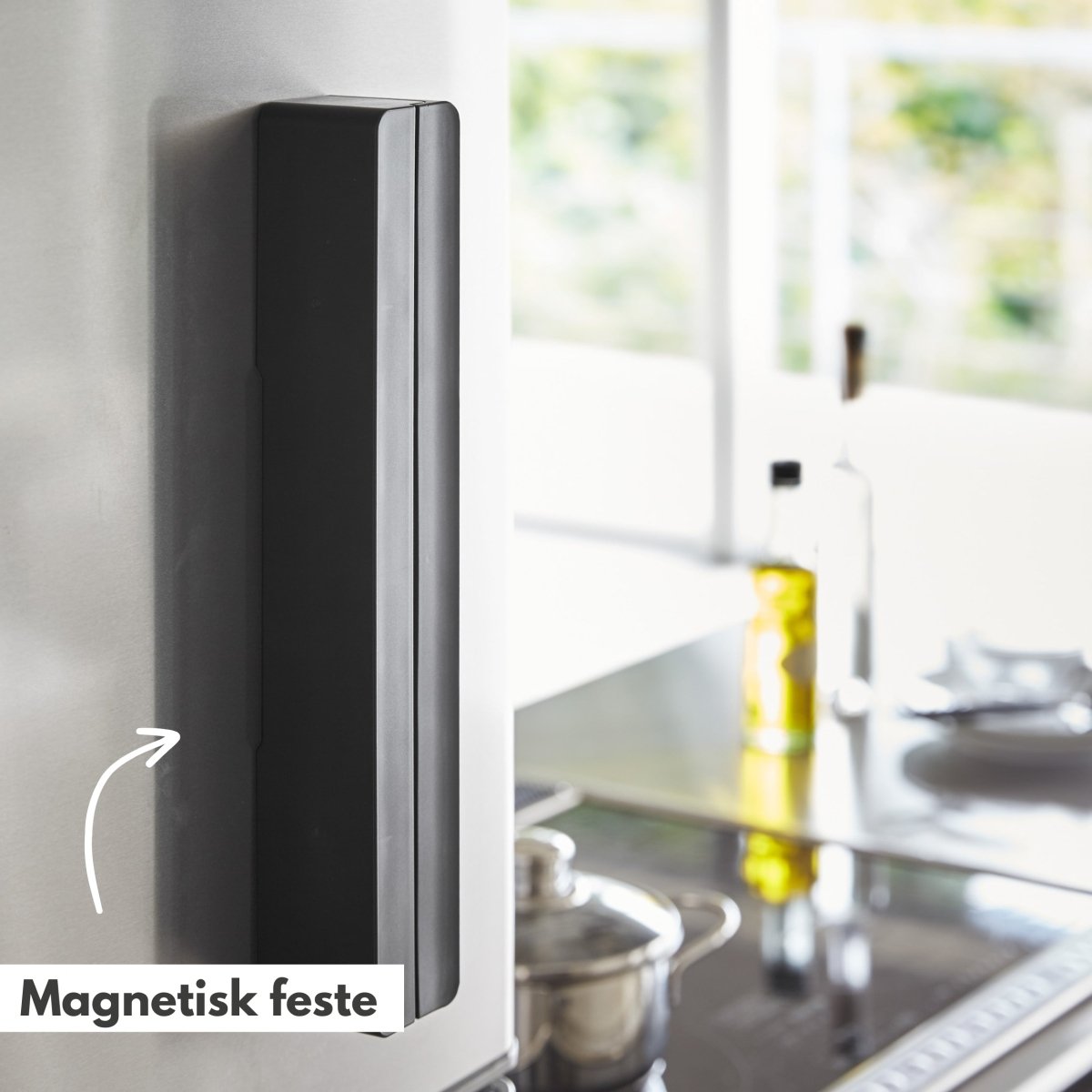 Magnetisk foliedispenser sort 32,5 cm - Lindas Dekor