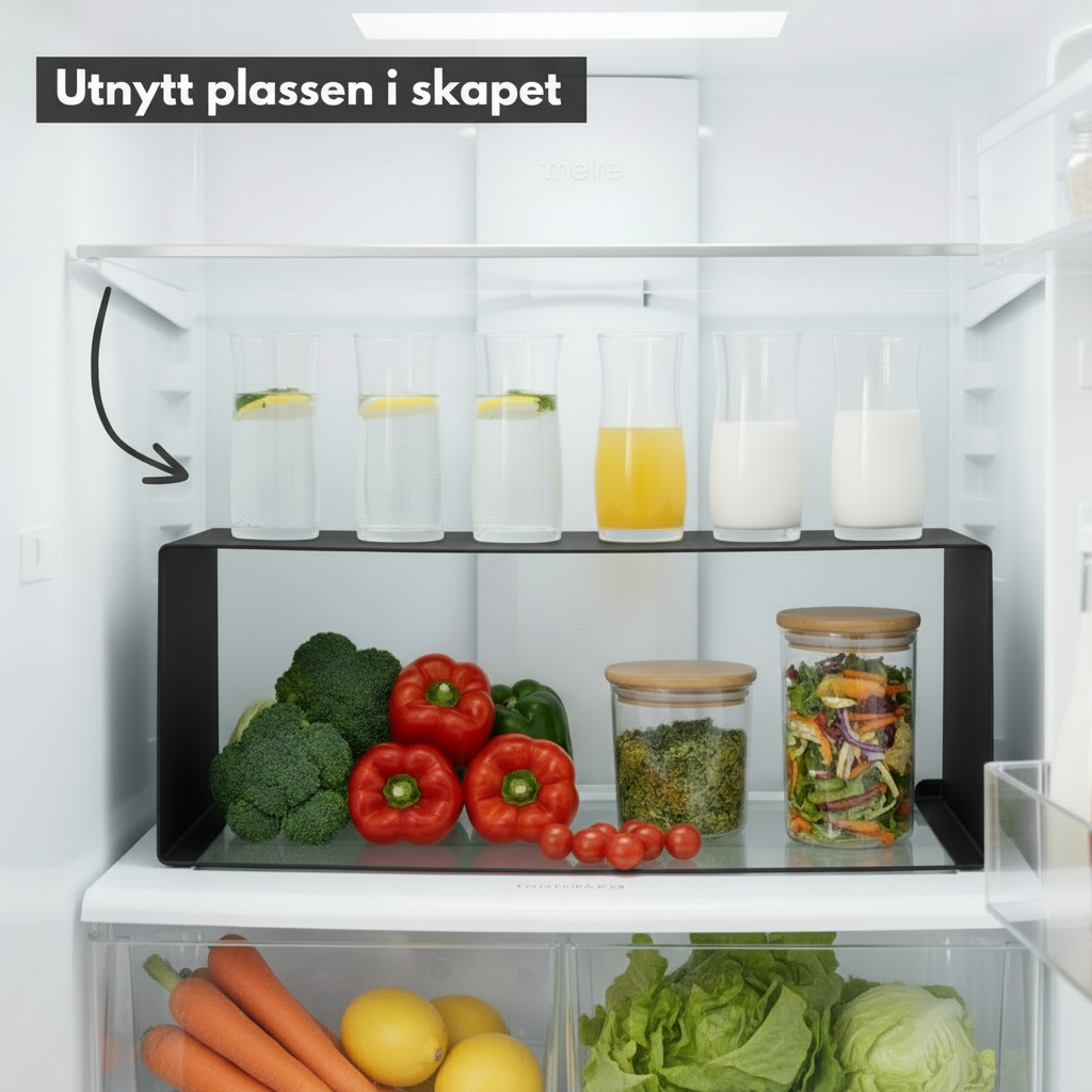 Stabelbar hylle smal sort