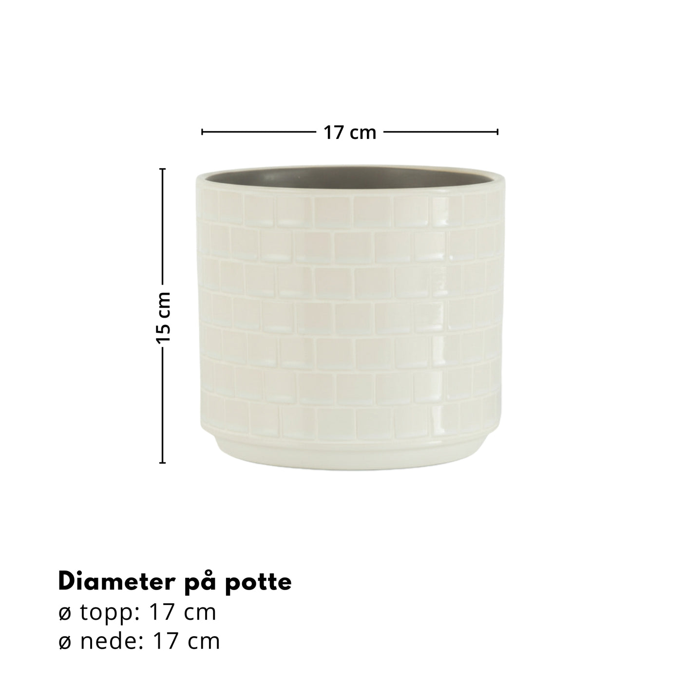 Snø mosaikk potte ø 15,5 cm