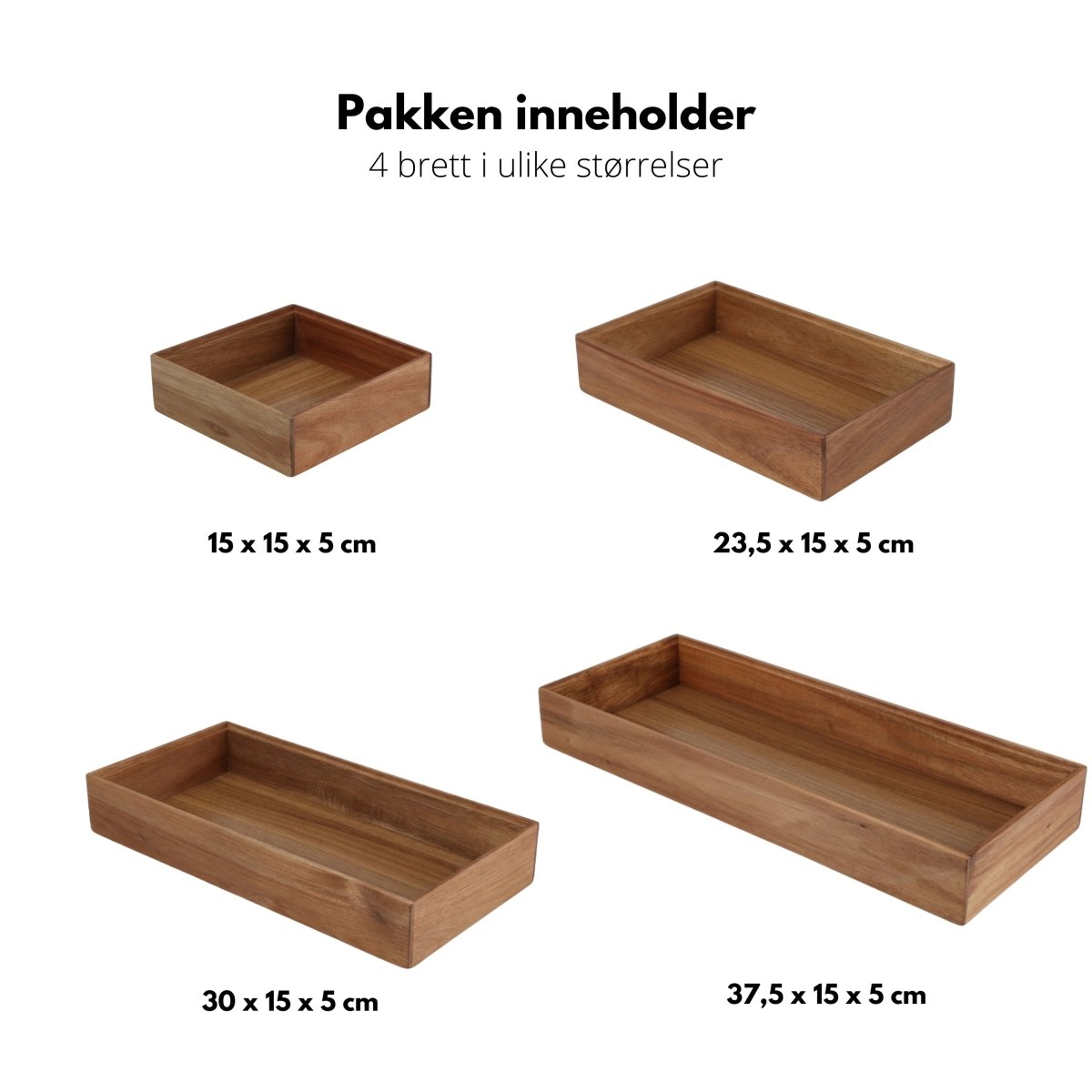 4 - pk Stabelbar organiseringsett - Lindas Dekor