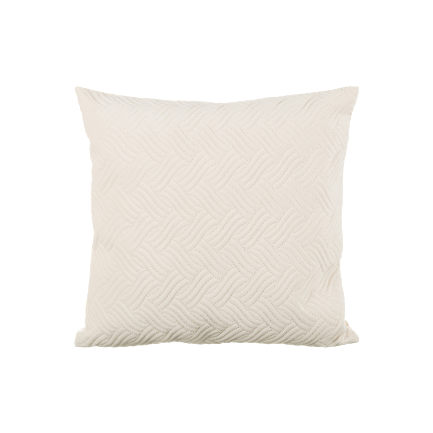 Putetrekk wave velur krem 45x45cm - elegant tekstil til sofa og seng