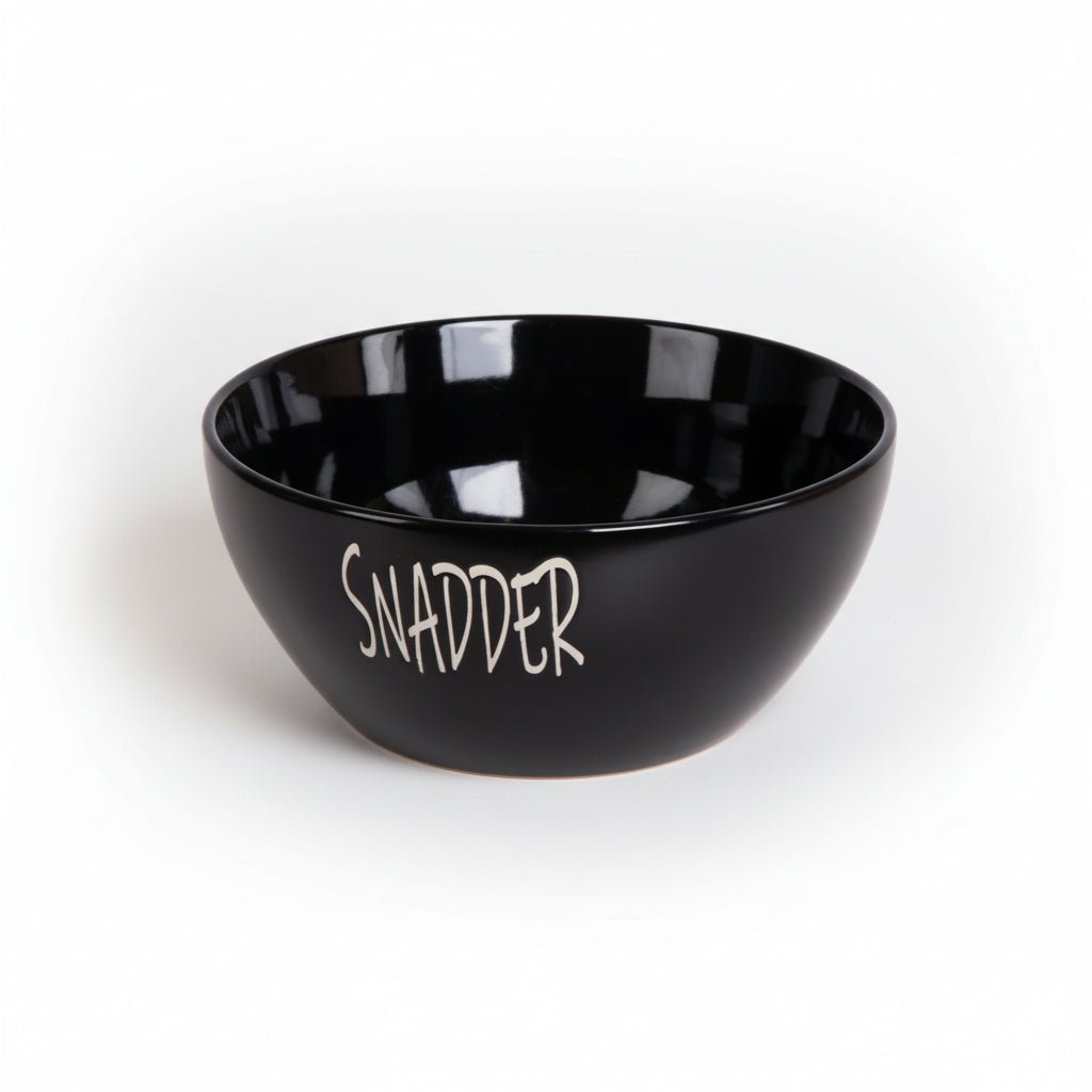 Skål keramikk sort snadder 25 x 10 cm - Lindas Dekor