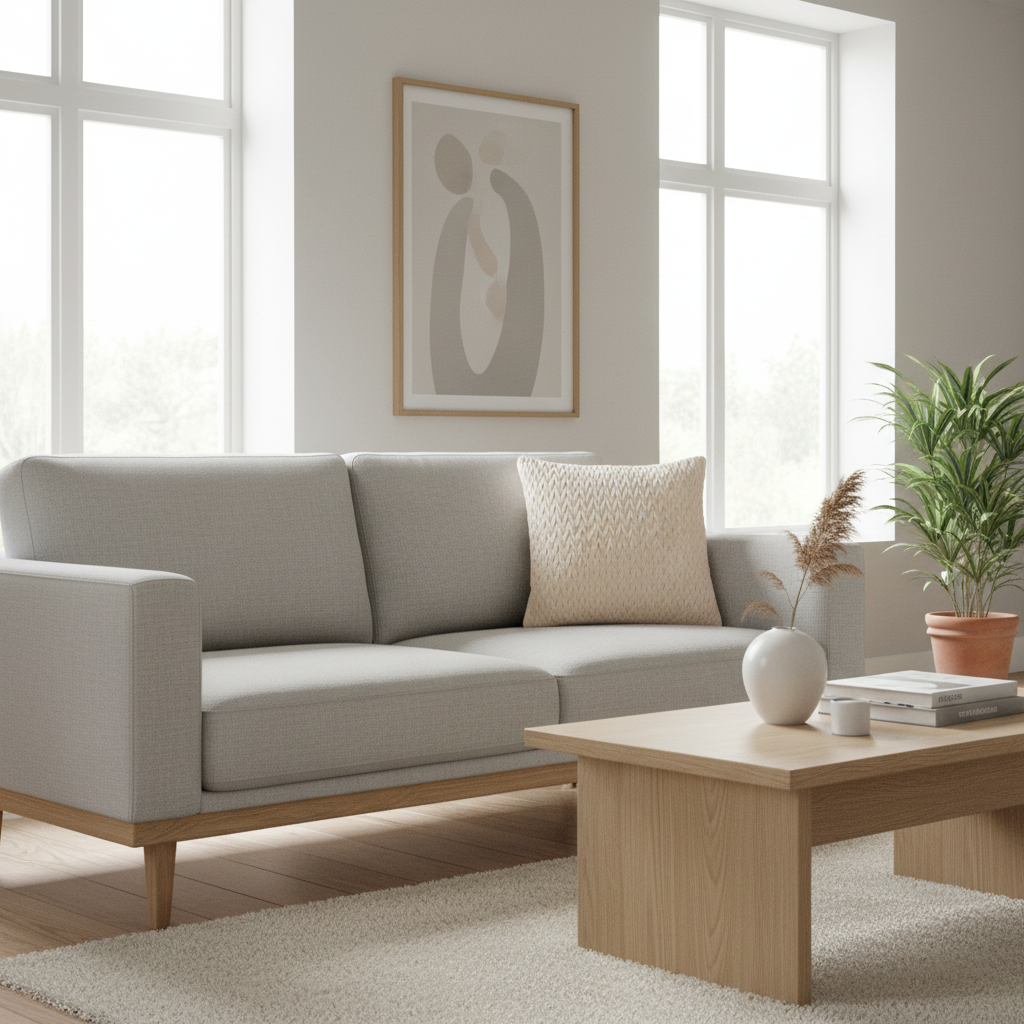 Putetrekk velur flettet krem 45 x 45 cm