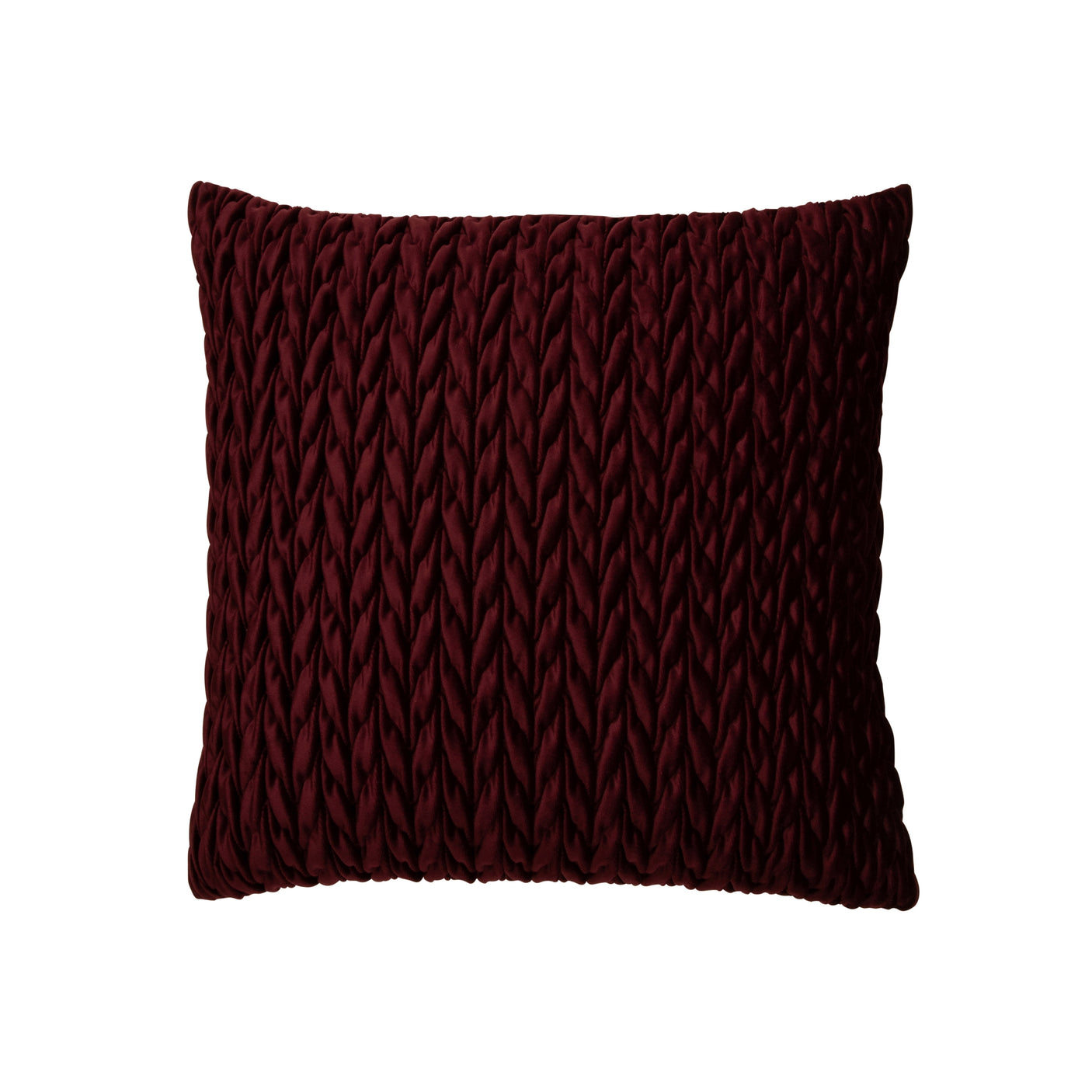 "Strukturert aubergine pute flettet design - 45x45cm sofapute"