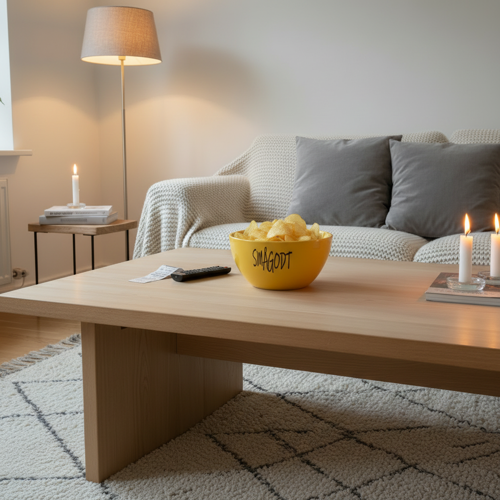 Skål keramikk gul Smågodt 15,5 x 7,5cm