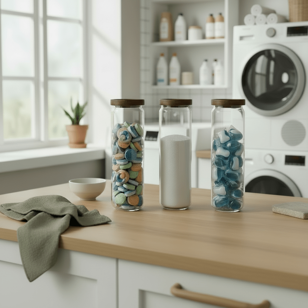 3 - pk glasskrukke akasie 1,5 liter - Lindas Dekor