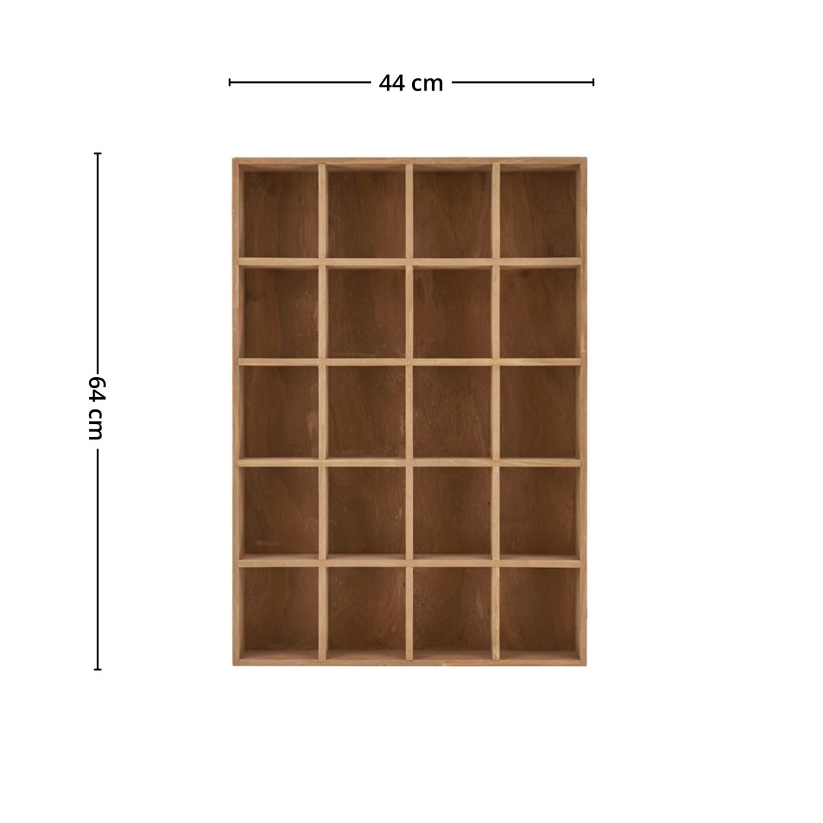 Moss vegghylle furu natur 44 x 10 x 63 cm - Lindas Dekor