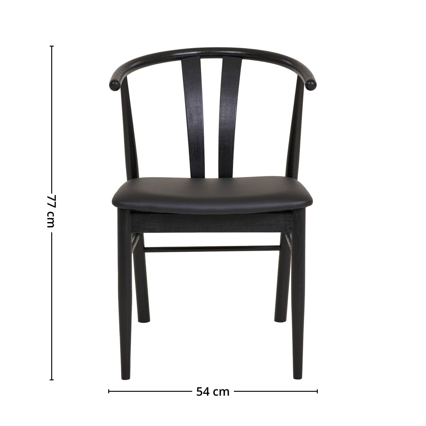 2-pk Artenara spisestol sort