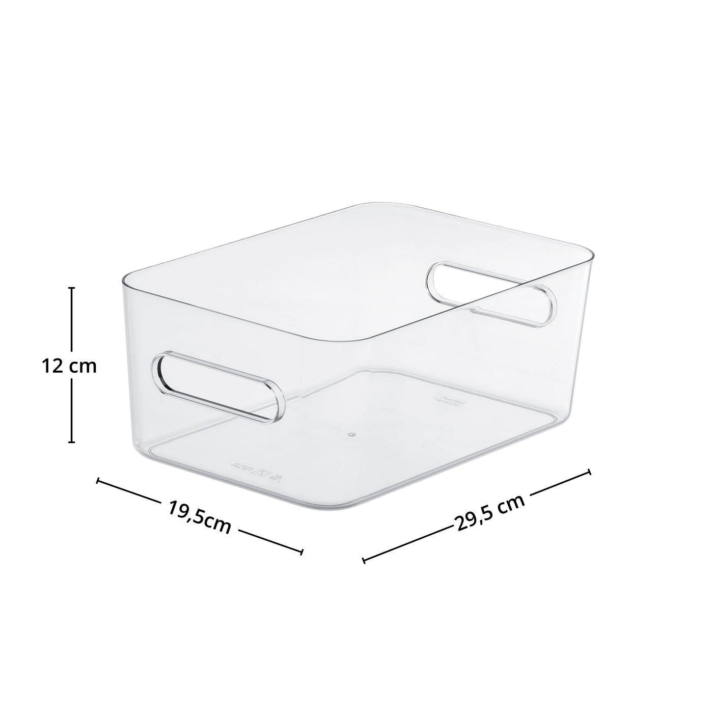 SmartStore Compact Clear M oppbevaringsboks sett skrått