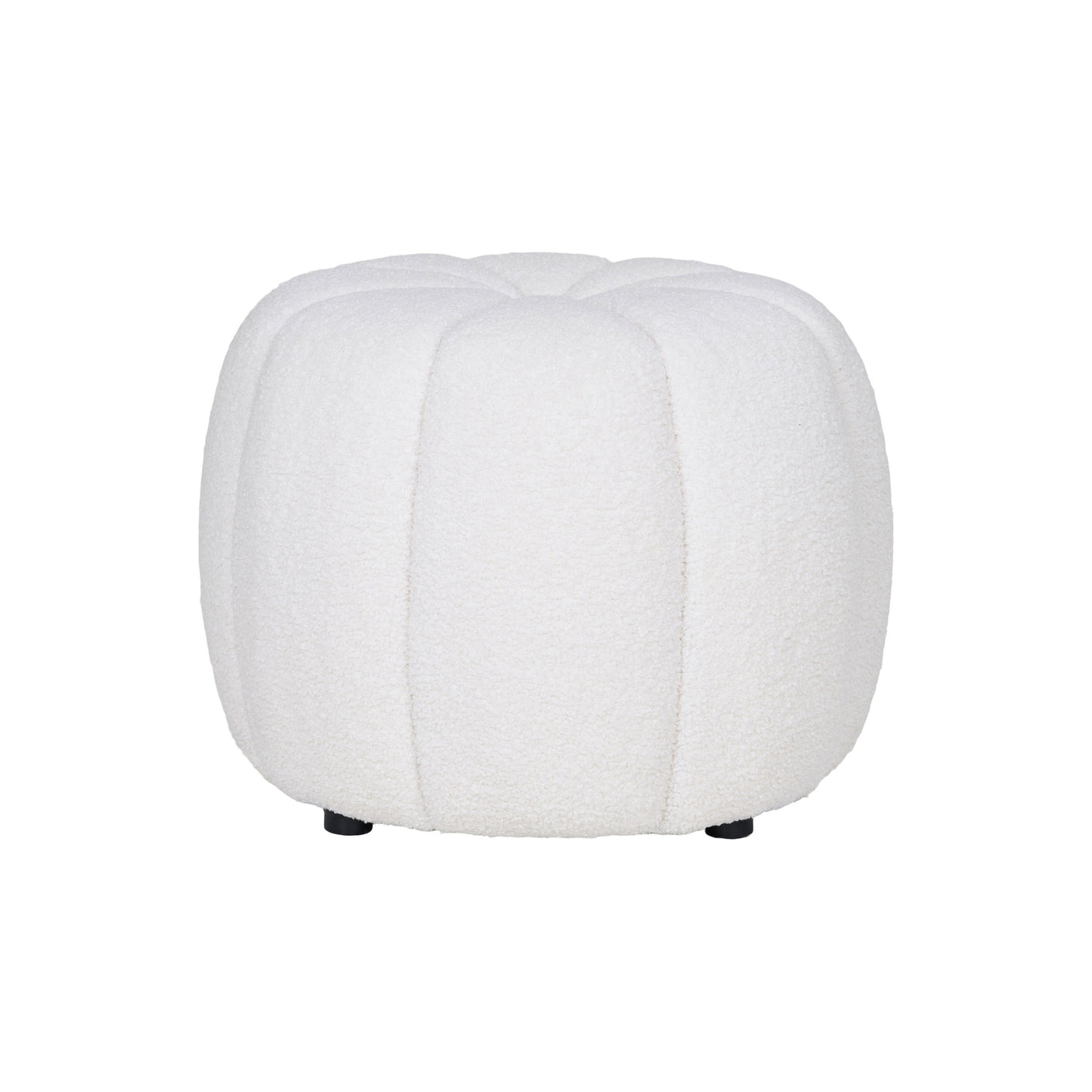 Paisley puff i offwhite teddy på hvit bakgrunn