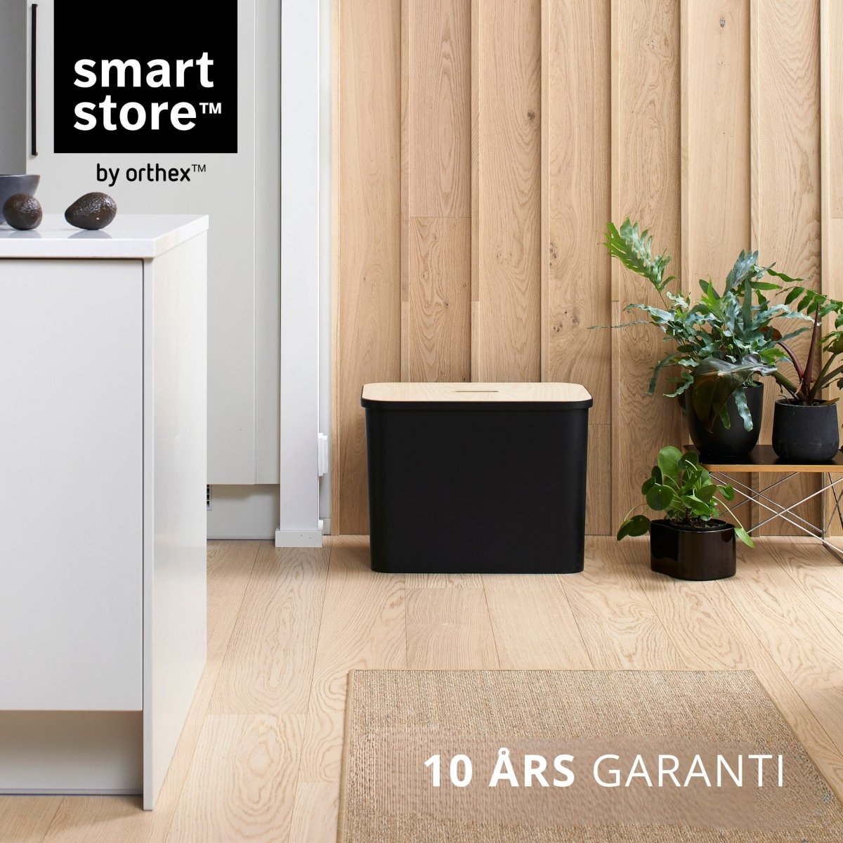 Sort oppbevaringsbeholder fra SmartStore™ med 10 års garanti