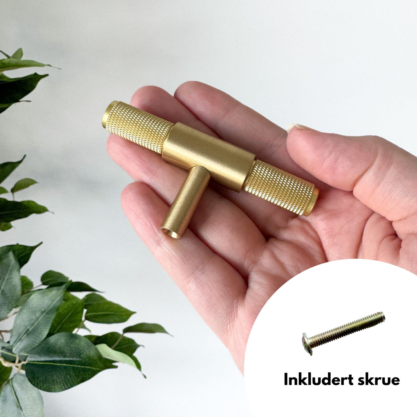 Stockholm T-bar håndtak, gull