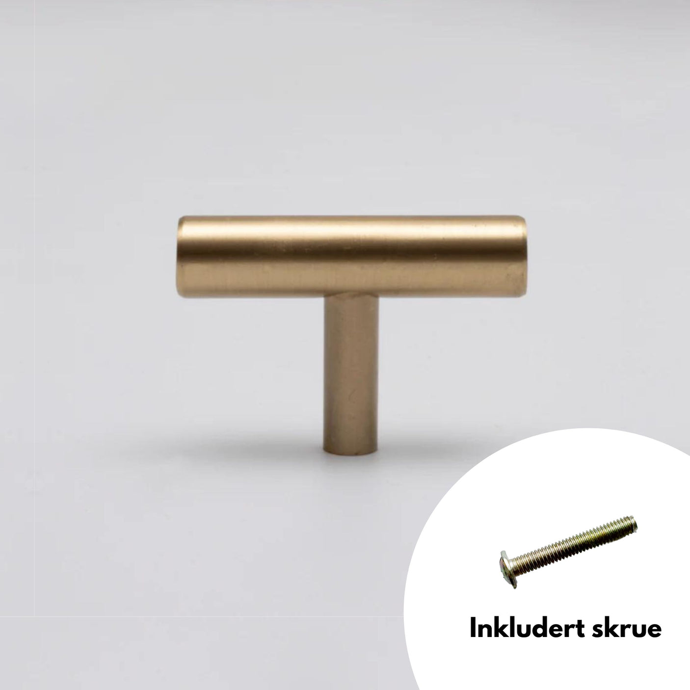 Madrid T-bar håndtak, børstet messing